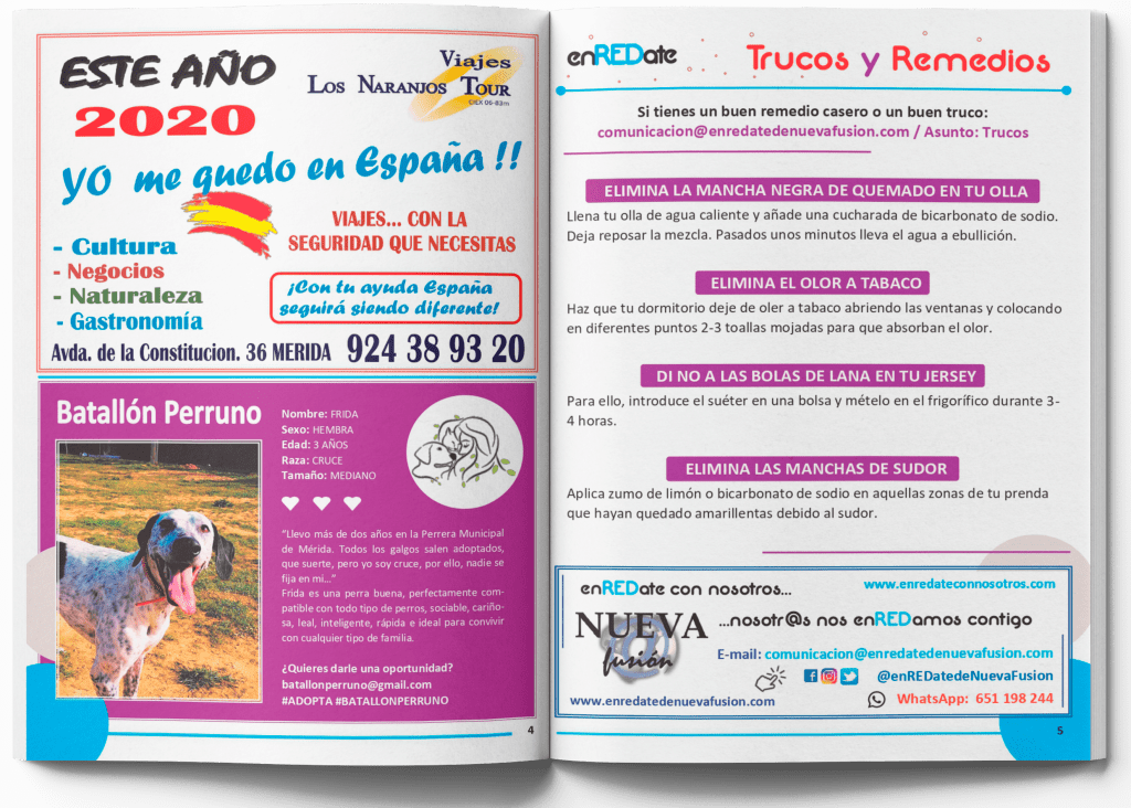 enREDate, enREDate y desconecta, Revista extremeña de ocio y entretenimiento, enredate de nueva fusión, publicidad, marketing, comunicación , soporte de papel en mérida
